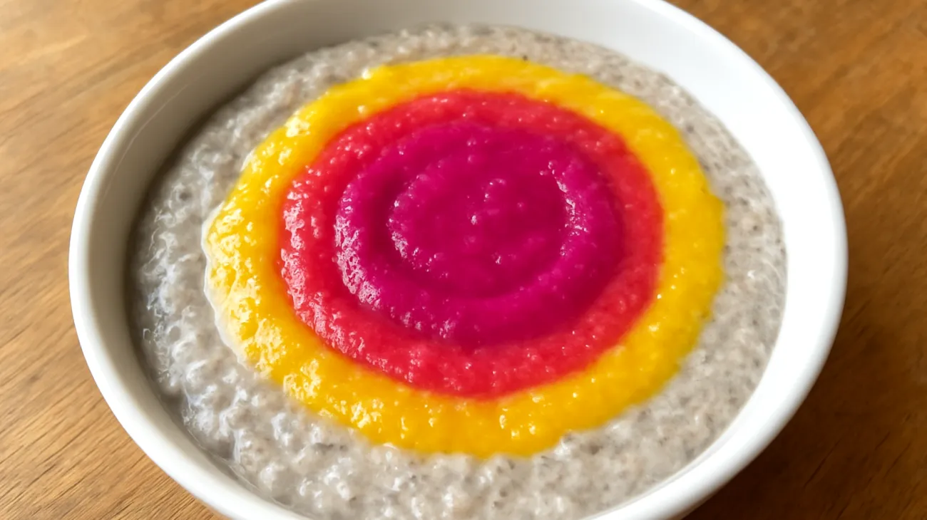 Flohsamenschalen-Pudding mit fermentierten Gemüsesäften"